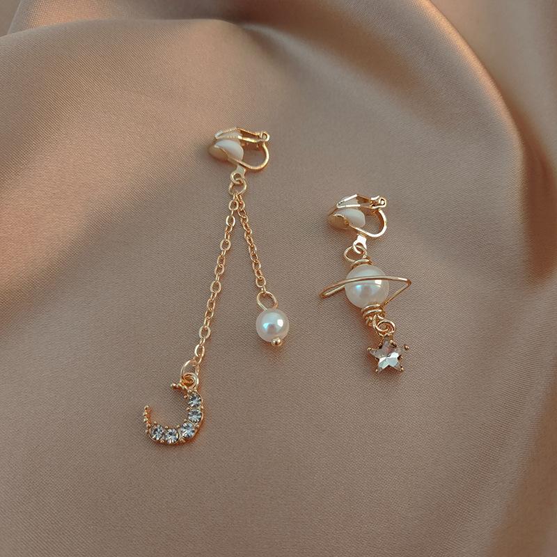 Painless Pearl Tassel Ear Clips for Women - Niche Design, No Piercing Required