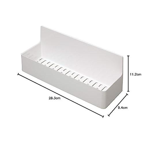 Towa Sangyo Bathroom Rack, White, Approx. 28.3 x 9.4 x 11.2 cm, Magnetic SQ, Bath Pocket, Wide, 39208