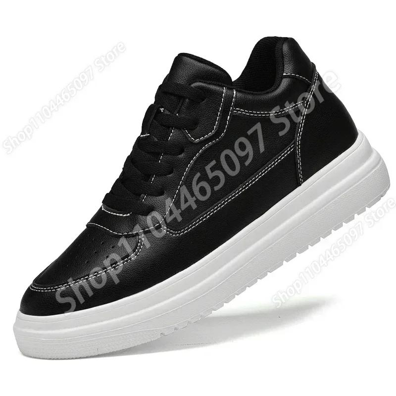 

Fashion Genuine Leather Heighening Elevator Shoes Men Invisible Increasing Insole 6 8 10cm Sneakers Elevate Taller Lift Leather Shoes 36