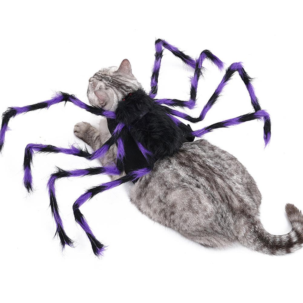 Novelty Pet Spider Costume Cute Dogs Cats Vibrant Plush Spider Outfit Easy Wear Pet Party Cosplay Dress Suit Pet Costume