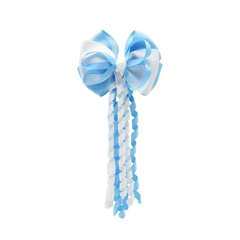 Festival Hair Clips Bow Hairpins Curly Ribbon Tassels Hair Decoration For Girls Hair Accessories