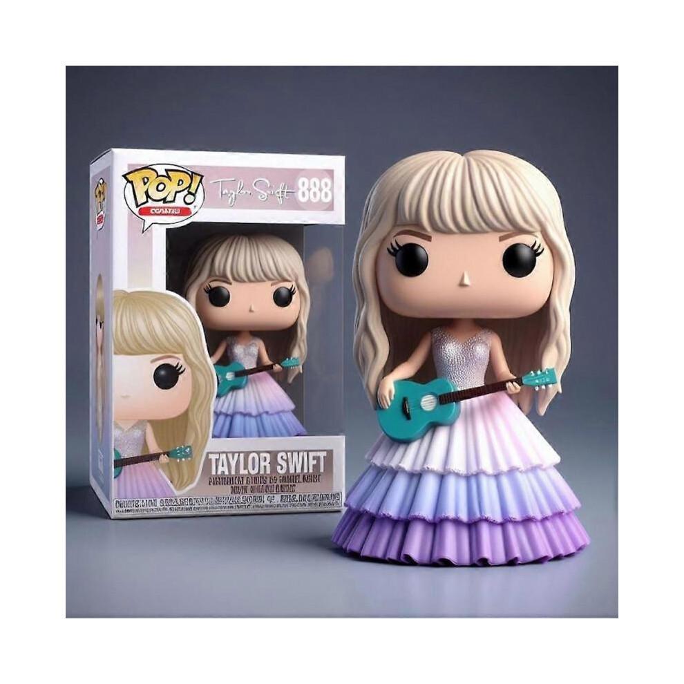 (One Size, 4) Taylor Swift Resin Big Head Doll Ornament Cartoon Desktop Decor Home Living Room Study Decoration Birthday Party Gift