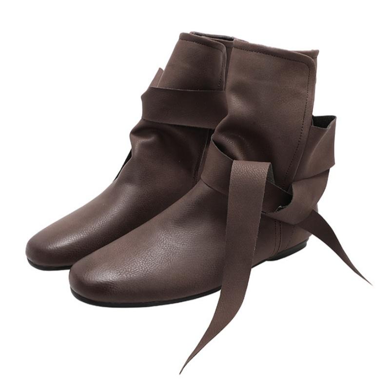 Fashion Design Vintage Bow Short Boots 2025 Autumn French Style Soft Sole Non-slip Low Heel Boots Solid Color Versatile Women's Boots