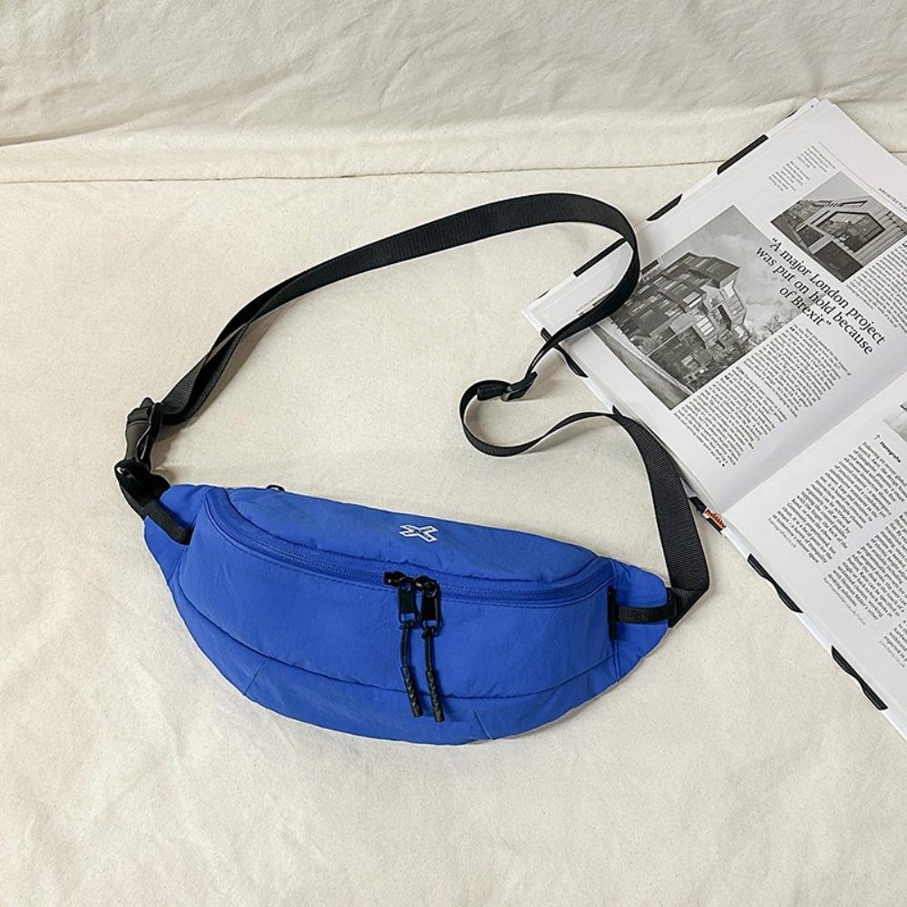 Color Contrast Crossbody Dumpling Bag Large Capacity Men Waist Bag Sports Chest Bag  Boys