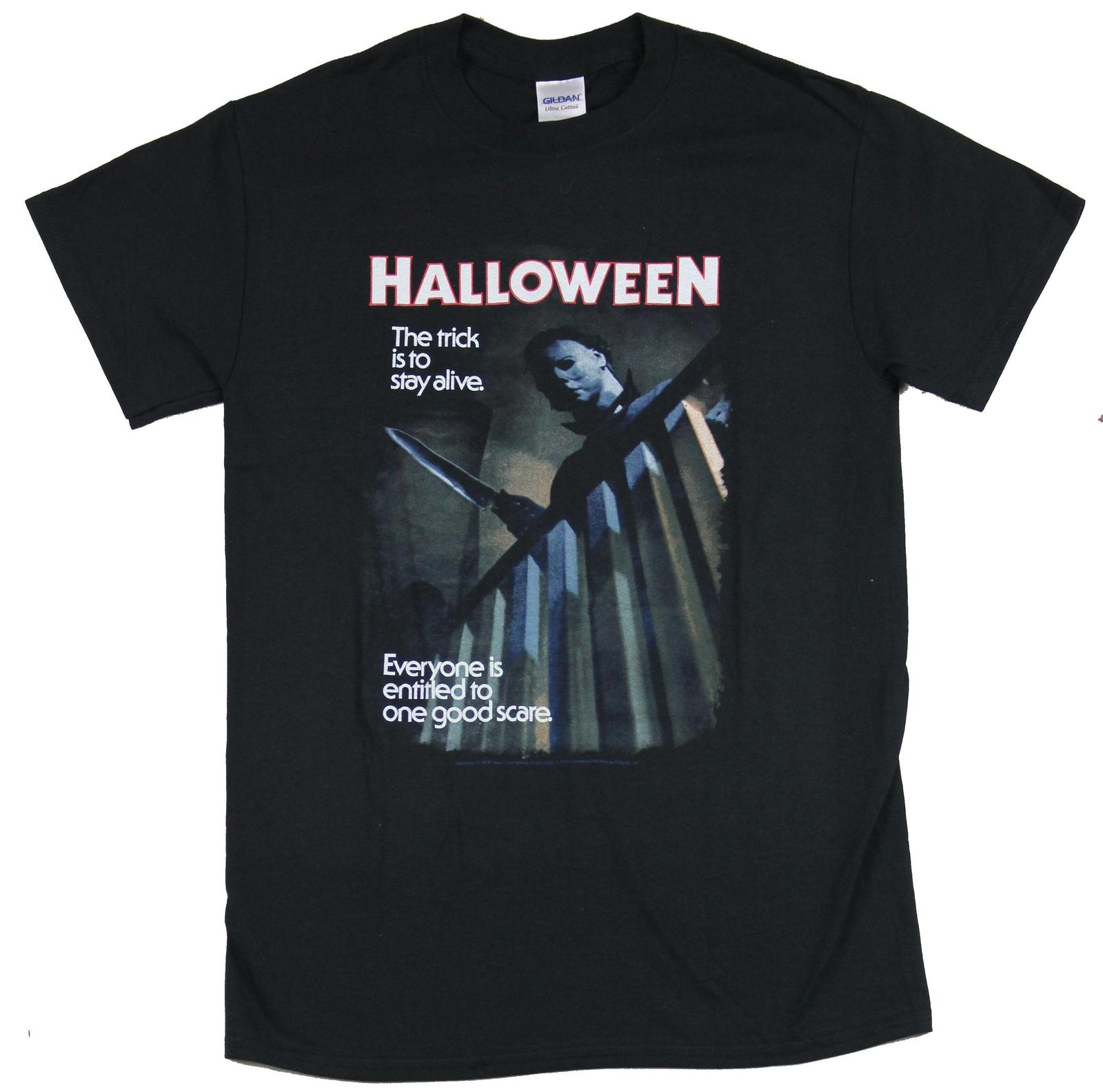 Halloween Mens T-shirt Trick Is to Stay Alive Poster XXL