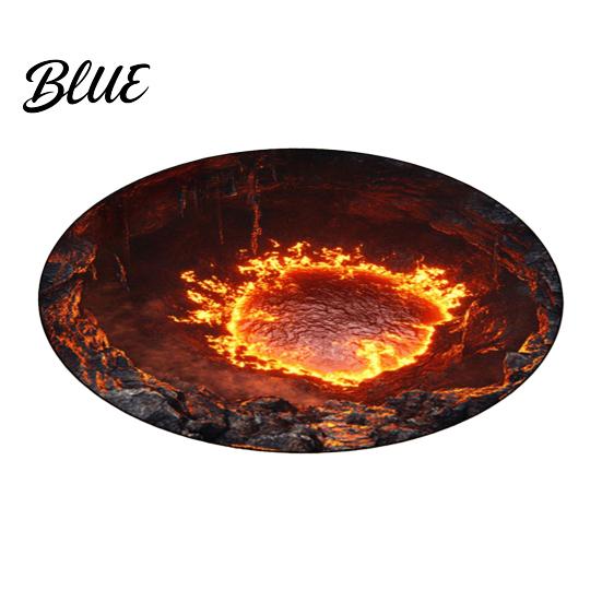 Hand Washable Floor Machine Bedroom Rug Realistic 3D Hole Mat Round Optical Illusion Non-Slip Area