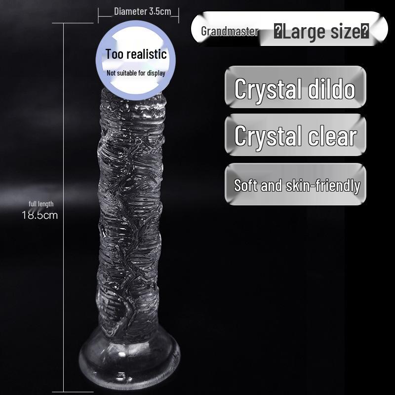 Crystal Clear Soft Silicone Dildo - Female Masturbator Toy