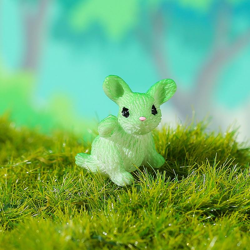 Rabbit Paradise: Cute Cartoon Rabbit Miniature Garden Ornaments - Colorful Resin Accessories & Crafts