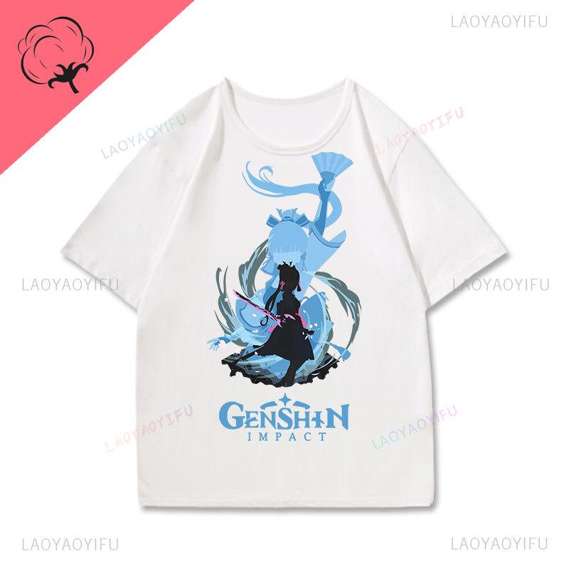 Genshin Impact T Shirt Cotton Crewneck Short Sleeve Printed Tee Harajuku Gamer Clothes 2025 New Style Camisa Y2k Graphic Tee