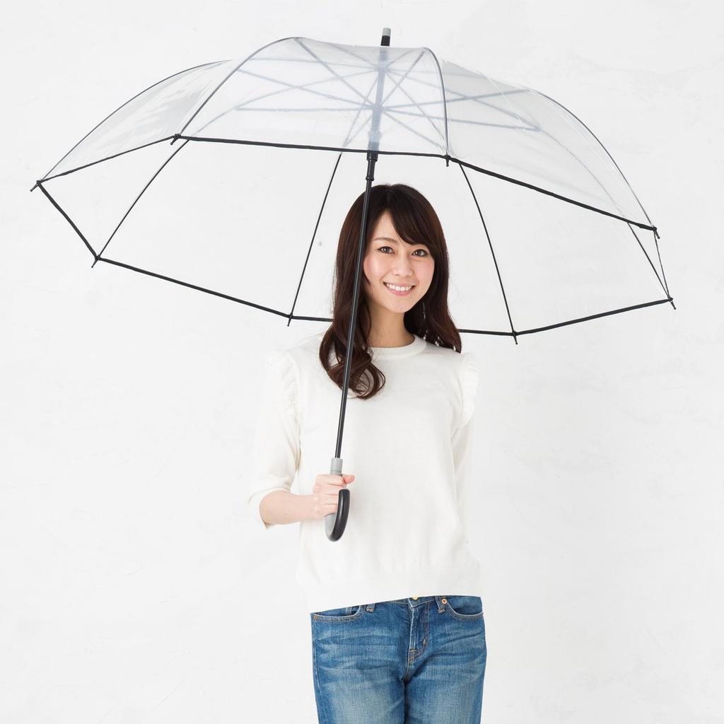 Transparent vinyl POE jump jumbo large rain umbrella umbrella, 70cm, non-slip, umbrella, size, [LIEBEN-0641]