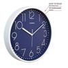 Plastic Wall Clock, Quartz Movement, Silent Sweep, Modern Embossed, Easy-to-Read Time Indicator (30 Cm X 30 Cm, Blue), Analog