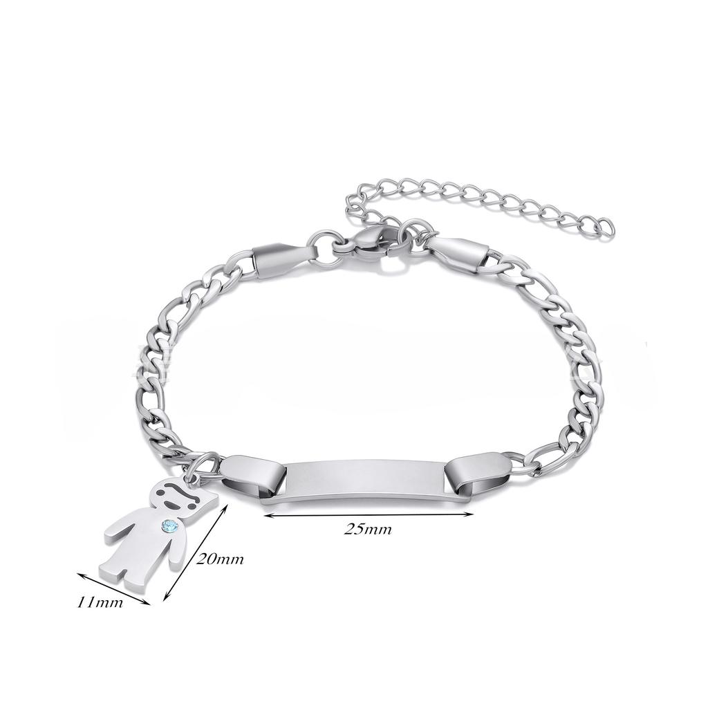 Custom Name Couple Bangle For Women Laser Engraved Letter Words Stainless Steel Figar Link Chain Personalized Bangle