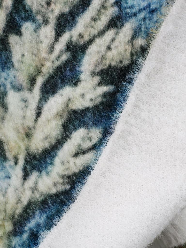 Women's V-Neck Mohair Knit Pullover - Snowflake Design for Autumn and Winter
