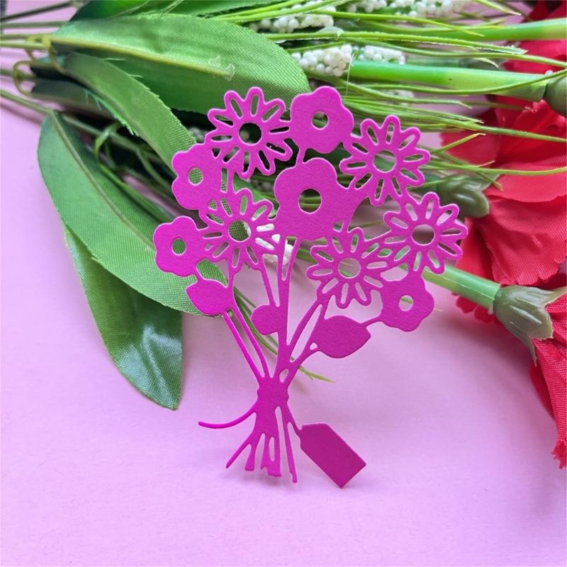 Flower Label Metal Cutting Dies Scrapbooking Decorative Embossing Paper Cards