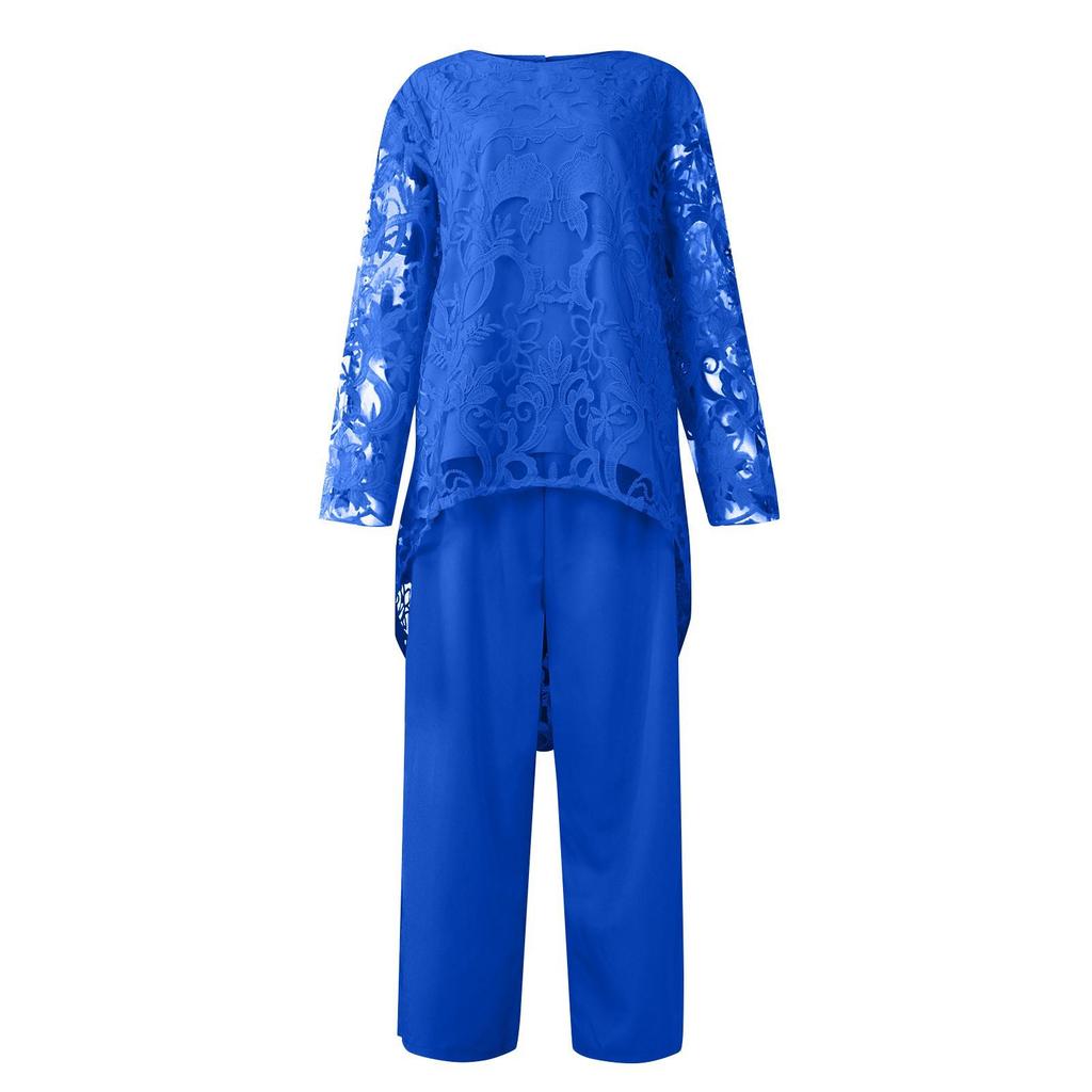 Damen Spitzen-Besticktes Abendkleid & Hosen-Set für Cocktailpartys