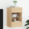 Vidaxl Ścienna Szafka Tv Z Led, Dąb Sonoma, 40X30X60,5 Cm