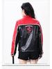 Women's Racing-Style PU Leather Motorcycle Jacket, Small Size - Trendy European and American Winter Outerwear