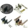 Internal Door Door Handle Lock Cylinder/Latch with Lock Door Lock Handles Set Bathroom Bedroom Door Aluminum Alloy