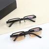 18PCS Half-Rim Reading Glasses Men Women Artificial Crystal Glass Lens Presbyopia Glasses +100 To +400