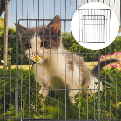 Cușcă Pisici Plasă Sârmă Metalică Poartă Câine Animale de Companie Cu Ușă Incinte Fier DIY Cușcă Gard Îngroșat Intrare Ușă Cușcă Panou Ușă Poartă