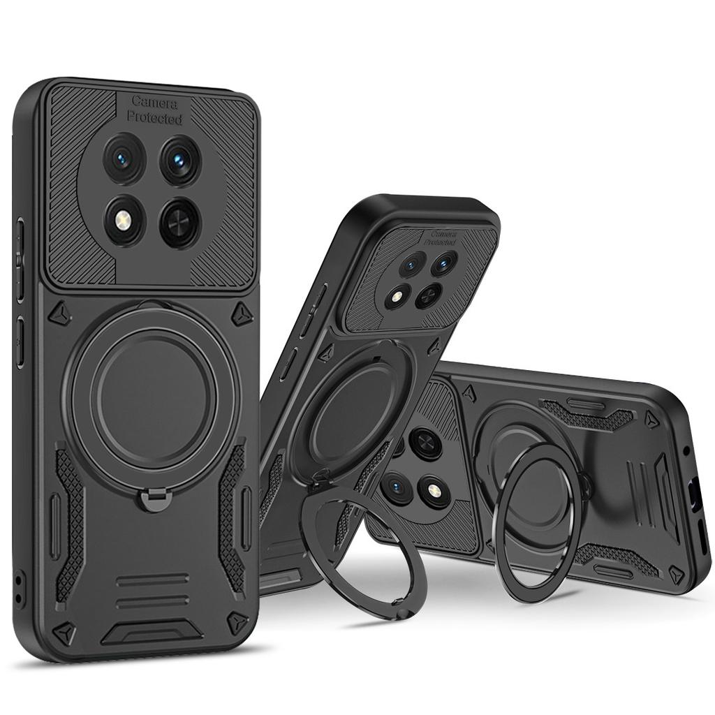 Magnetic Case For Honor Magic7 Lite 5G / X60 Pro 5G / X9c 5G Shockproof TPU + PC Phone Back Cover with Kickstand