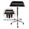 1 Piece Hair Salon Tray Cart Mobile Storage Trolley Adjustable Height Metal Removable Tool Holder