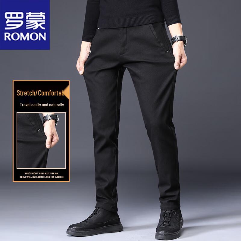 

ROMON Men s Spring/Autumn Casual Straight-Leg Pants 33