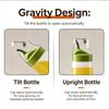 Auto‑open & Close Squeeze Oil Bottle 320ml/420ml Kitchen Condiment Dispenser Leak‑proof Sauce Vinegar Ketchup Storage Container for Countertop Cooking