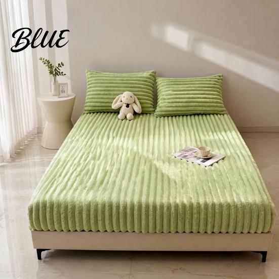 Coprimaterasso in Velluto Lenzuolo con Angoli per l'Inverno Caldo Fondo in Peluche Protettore Termico per Letto con Tasca Profonda Elastico su Tutto Morbido