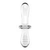 Satisfyer Double Glass Two Types of Hot or Made of Borosilicate Develops Vaginal Transparent Yoni Easy To Adult Love Goods Crystal, Double-headed