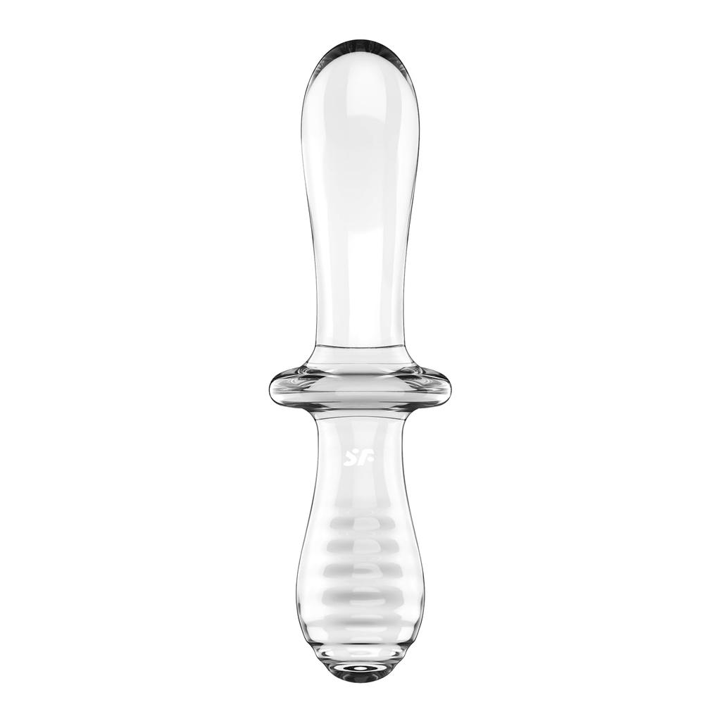 Satisfyer Double Glass Two Types of Hot or Made of Borosilicate Develops Vaginal Transparent Yoni Easy To Adult Love Goods Crystal, Double-headed