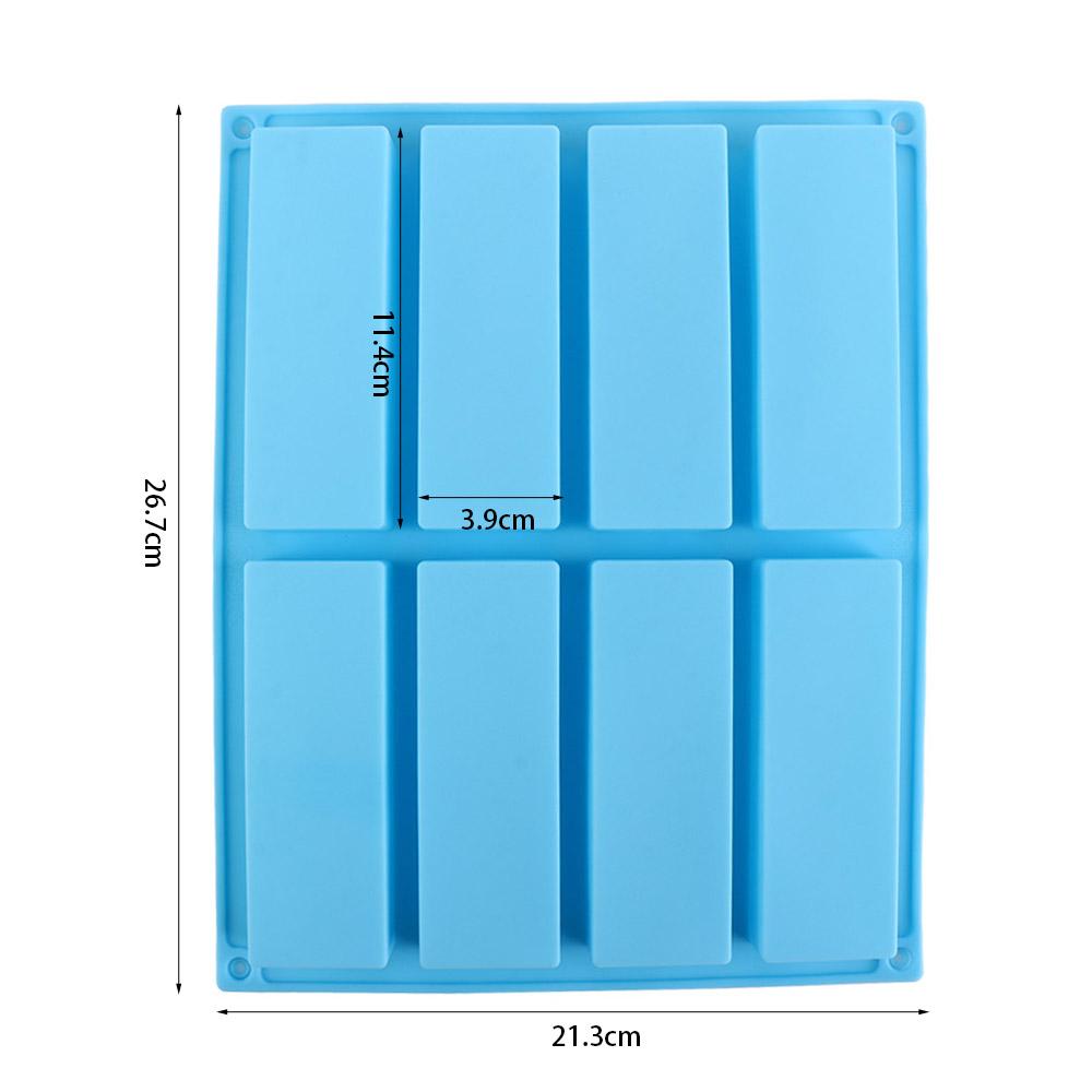 8 Cavity Silicone Baking Mold Rectangular Loaf Pan Durable Energy Bar Maker  Kitchen Tools
