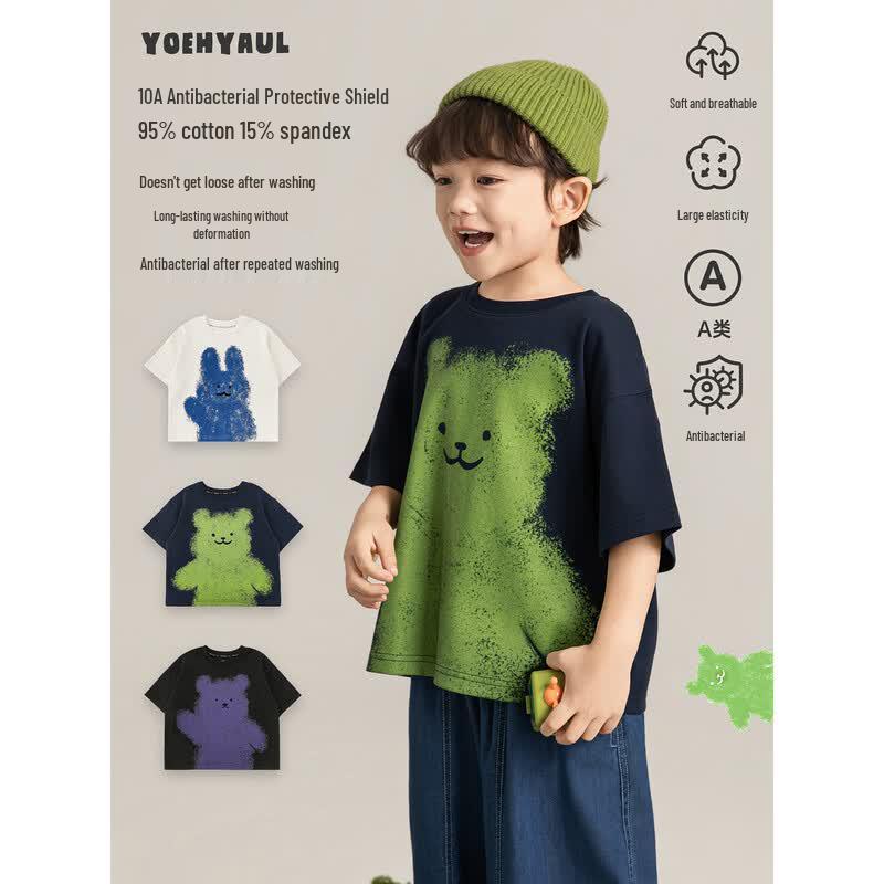 Boys Cartoon Print Short Sleeve T-Shirt 120 cm