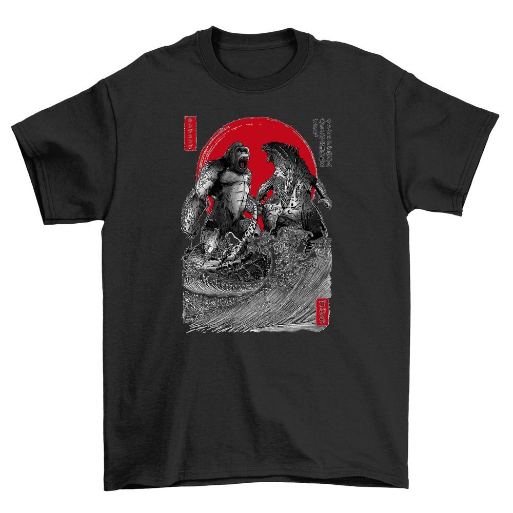Monsters Sumi-e Samurai Wave Rider Tee - Summoning Samurai Spirit with a Splash