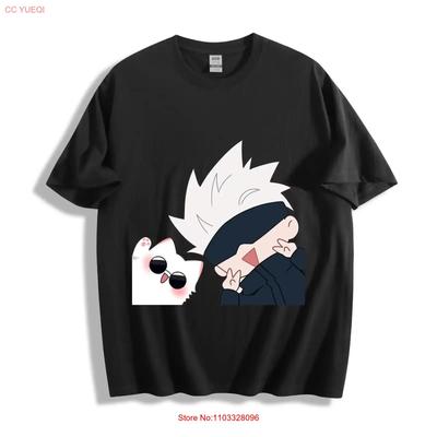 Jujutsu Kaisen Chibi Gojo T Shirt Cute Cat Companion Design  Vintage Washed Slightly Unisex Stylish Breathable