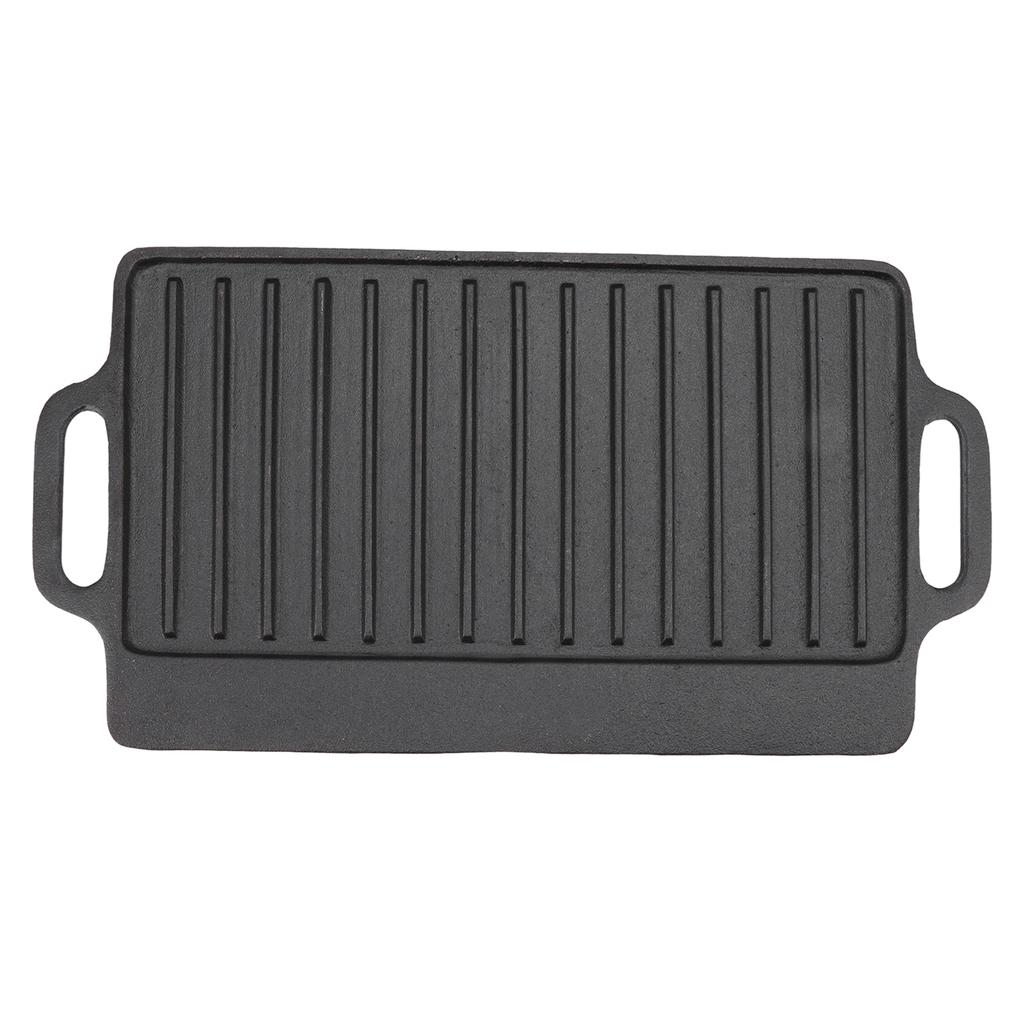 Grill Griddle Household Cast Iron Teppanyaki Plate Thickened Rectangular Double Sided Barbecue Grill For Slow Cooking Steak