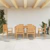 VidaXL Garden Dining Set 7 Pcs Solid Teak Wood 3157916