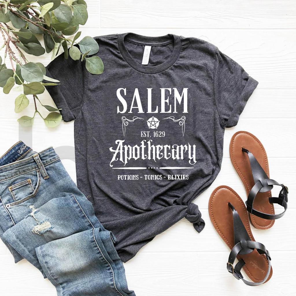 Salem Apothecary T-Shirt Halloween Apothecary Tshirt Witch Sisters Shirt Funny Halloween Tee Woman Tshirts Graphic Tees