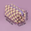 checkerboard Stylish pencil case, desktop stationery storage bag, Minimalist portable cpencil bag Creative gifts for friends