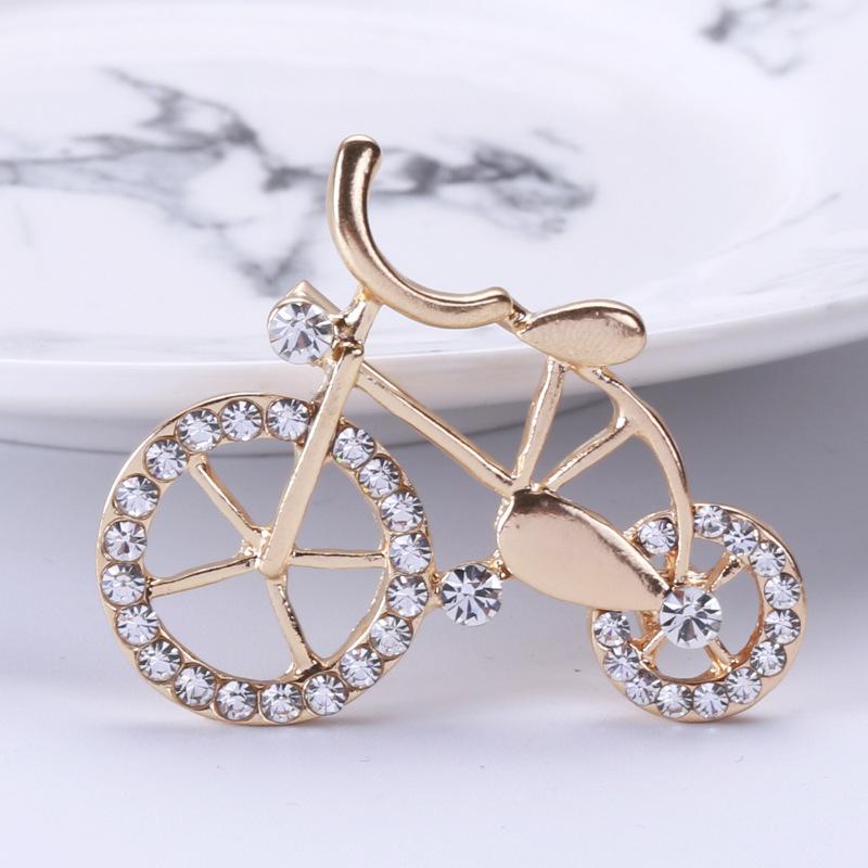

Высококачественная креативная брошь для любителей велосипедов со стразами, маленькая велосипедная брошь со стразами, креативная пряжка для шелкового шарфа, женская