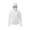 FILA Fitness Fashion Comfortable Simple Sports Training Slim Fit Hooded Knit Jacket Women jackets Light-Blue Gray A51W621501FGY