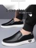 2025 Summer Slip-On Plus Size White Loafers: Non-Slip Soft Sole Casual Shoes for Middle-Aged Men
