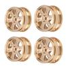 4 Pcs RC Car Wheel Rim Replacement for SCX30 1 30 RC Car 0.7 Inch Brass Wheel Rim
