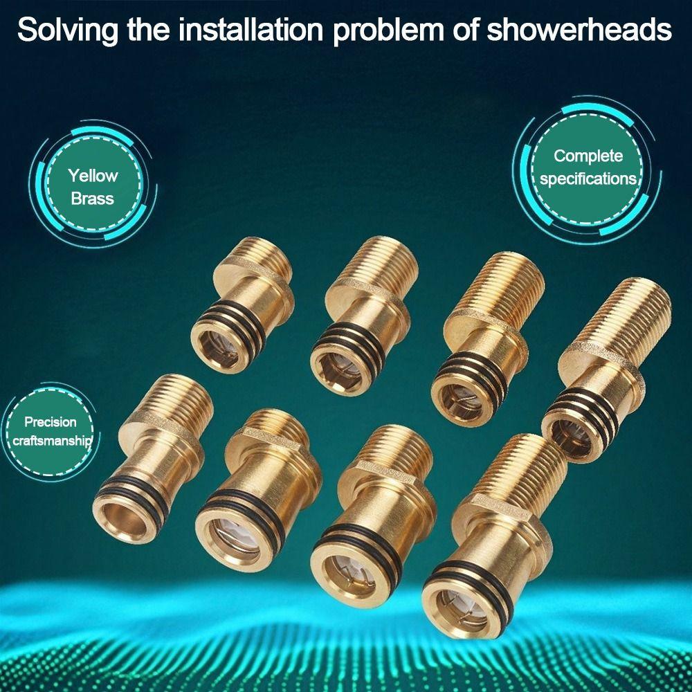 Copper Angled Curved Foot Lengthened Angle Adjustment Shower Faucet Adapter Wall Mounted Thickened Connecting Accessories