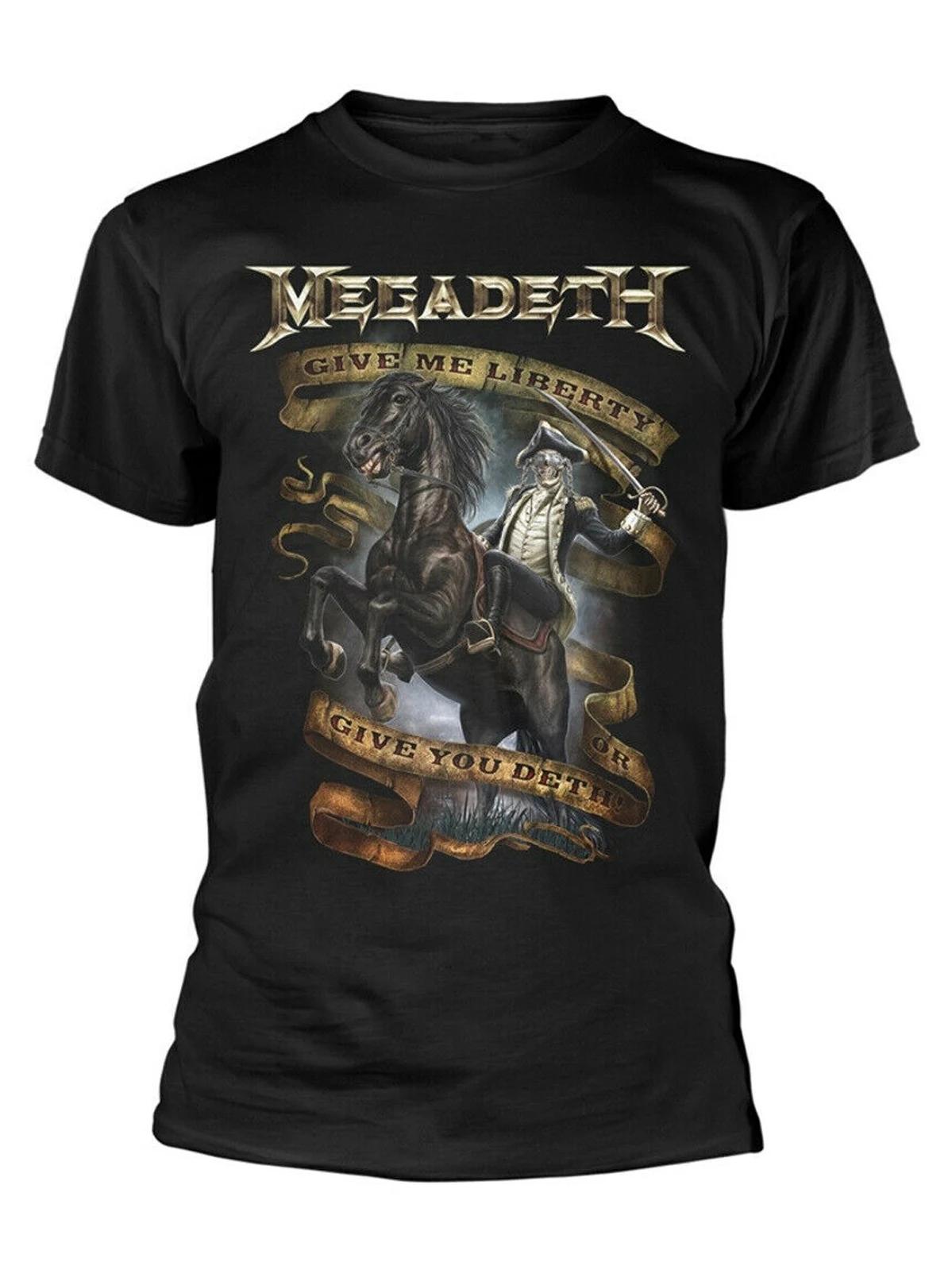 Give Me Liberty or Give You Deth. Thrash Metal Band Music Album Free Knight T Shirt New 100% Cotton Short Sleeve O-Neck T-shi... S разноцветный