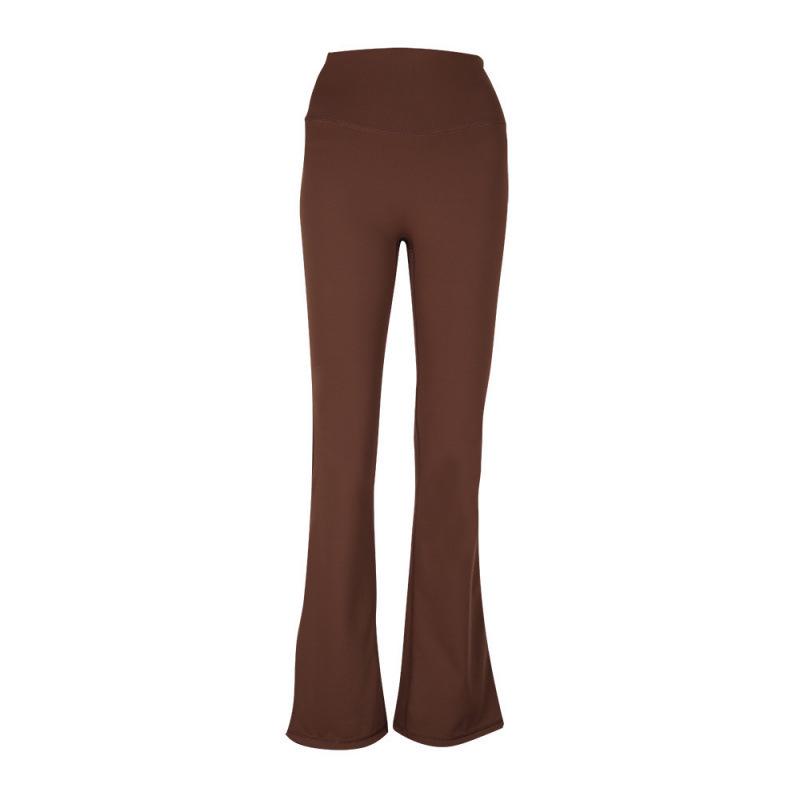 Pantaloni a zampa originali Lulu a vita alta con scanalature: Leggings a zampa d'elefante per Yoga e Pilates, effetto nudo, sollevamento glutei e snellenti.