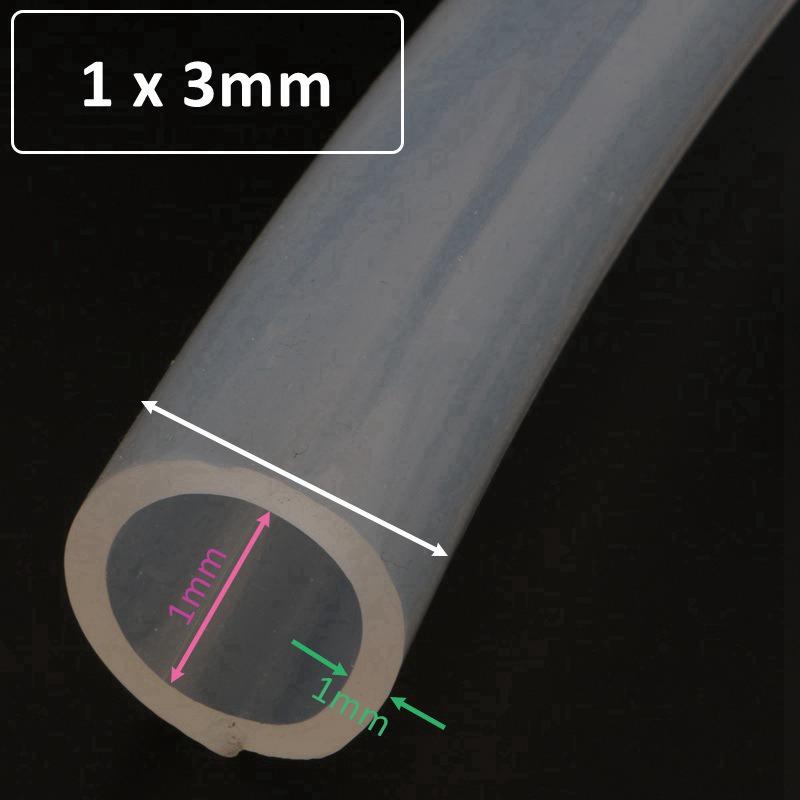5M Lebensmittelqualität Transparenter Silikonschlauch Gummischlauch 1 2 3 4 5mm Außendurchmesser Flexibler Milchschlauch Bierschlauch Silikagel