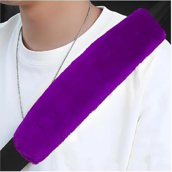 2 PCS Car Seat Belt Cover, Soft Auto Seatbelt Protector For A More Comfortable Driving, Warm Plush Seatbelt Shoulder Neck Pad Cushion Fit For All
