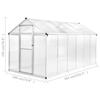 VidaXL Serre Aluminium 362x190x195 cm Serre de Jardin Légume Plante Jardinage 45216