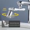 Stainless Steel Faucet with 1440° Rotation Splash-Proof Design Multi-Adapter Head Safe Drinking Water Includes Kitchen Bathroom